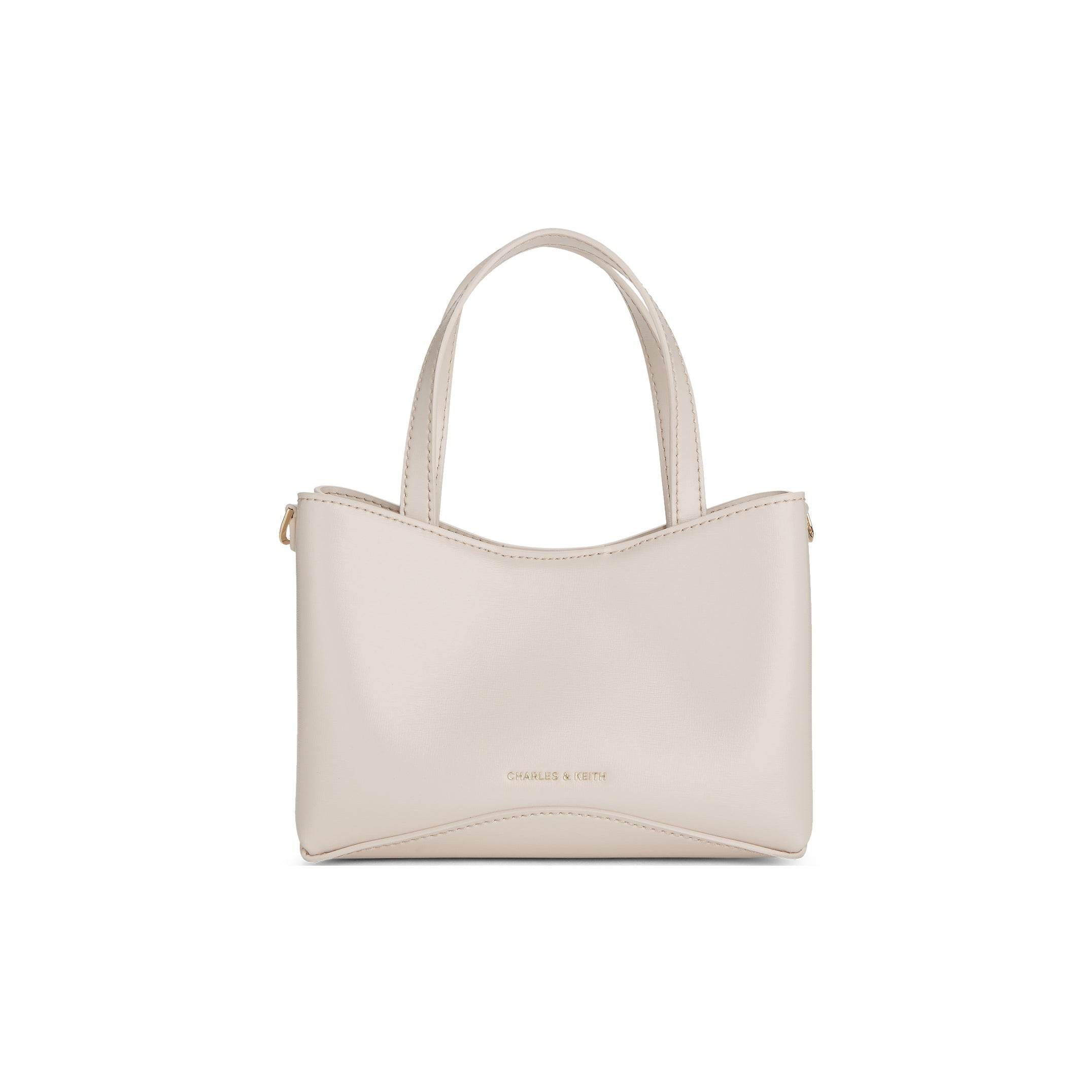 Сумка женская Charles&Keith Ck Simple Square Pu S Oatmeal - Boxette Shop